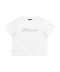 韓國 Mark Gonzales Women's Flower Pattern Crop Short Sleeve T-shirt【MG286】