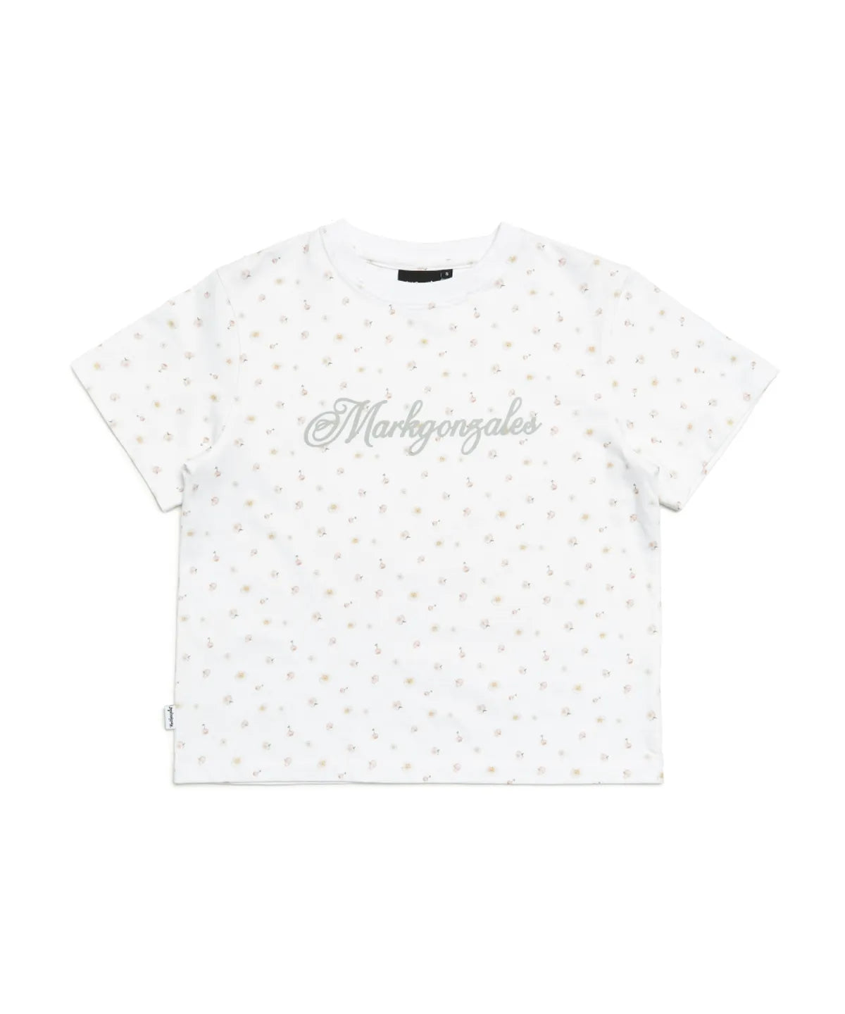 韓國 Mark Gonzales Women's Flower Pattern Crop Short Sleeve T-shirt【MG286】