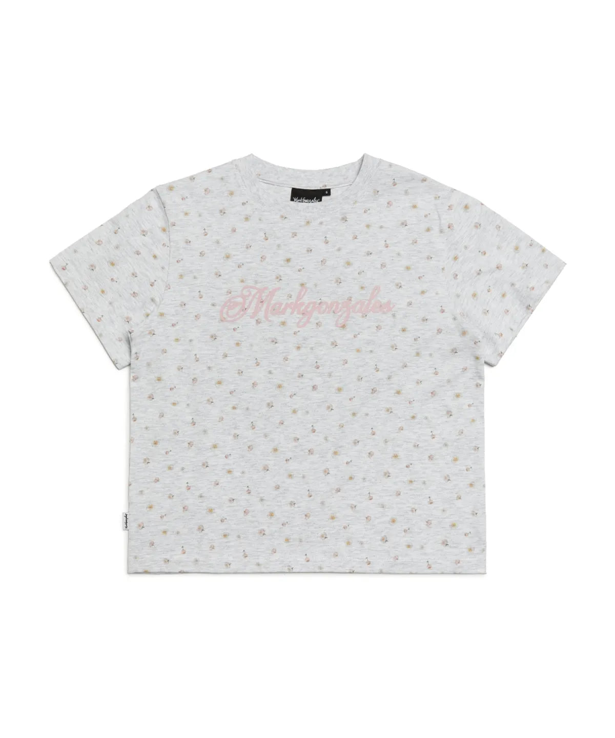 韓國 Mark Gonzales Women's Flower Pattern Crop Short Sleeve T-shirt【MG286】
