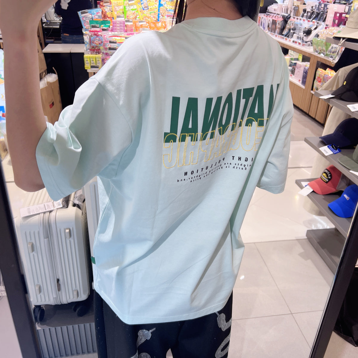 韓國 National Geographic Caster COOLMAX ECO Lettering Graphic Semi-Overfit Short Sleeve T-shirt【NG866】