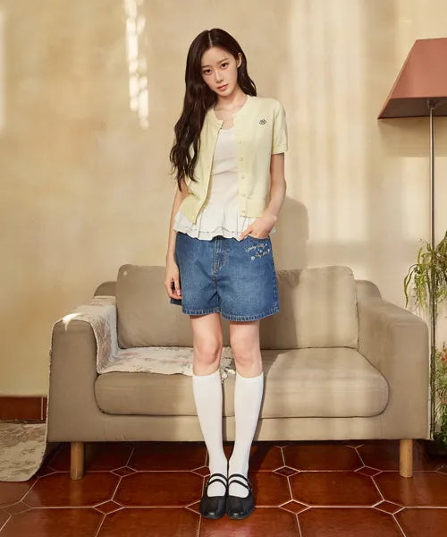 韓國 Wacky Willy Women's Half-length Denim Shorts【WW273】