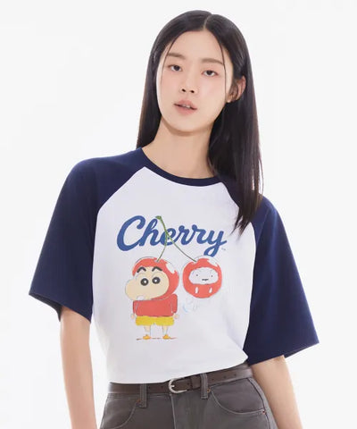 韓國 SPAO Crayon Shin-chan Raglan Short Sleeve T-shirt【SP454】