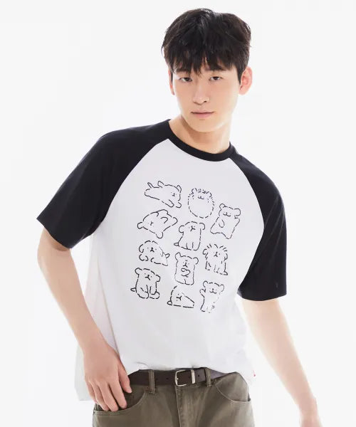 韓國 SPAO Maltese Raglan Short Sleeve T-shirt【SP477】