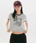 韓國 SPAO Sanrio Characters Ringer Crop Short Sleeve T-shirt【SP452】