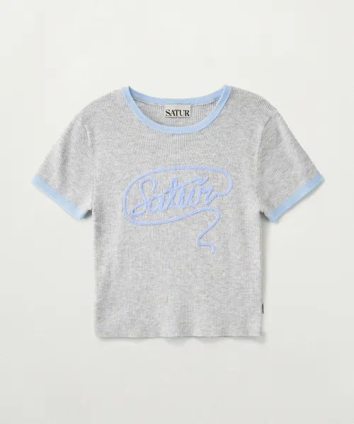 韓國 Satur (W) Rope Logo Ringer Half Knit【SR410】