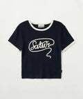 韓國 Satur (W) Rope Logo Ringer Half Knit【SR410】