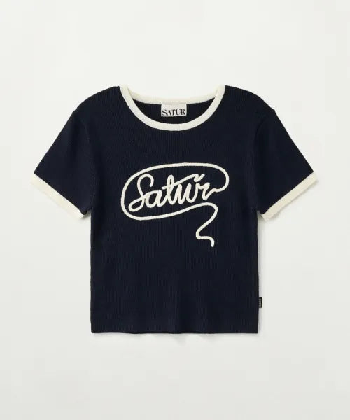 韓國 Satur (W) Rope Logo Ringer Half Knit【SR410】
