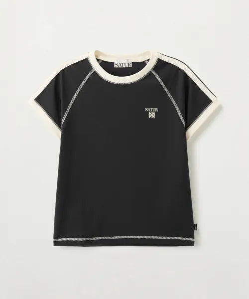 韓國 Satur (W) Lawton Stitch Ringer Short Sleeve T-shirt【SR412】