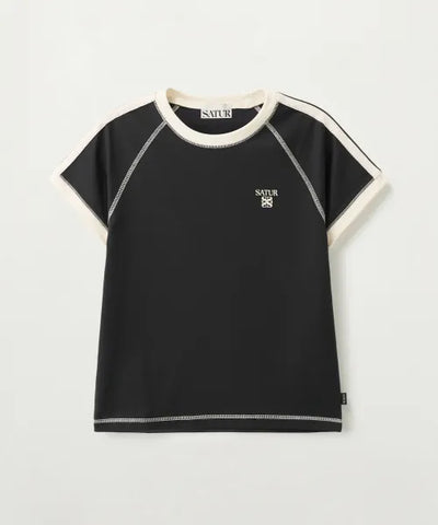韓國 Satur (W) Lawton Stitch Ringer Short Sleeve T-shirt【SR412】