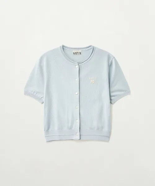 韓國 Satur (W) Fine Half Crewneck Cardigan【SR407】