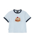韓國 Mark Gonzales Women's Cake Ringer Crop Short Sleeve T-shirt【MG348】