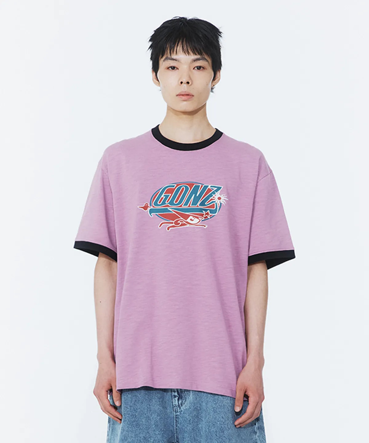 韓國 Mark Gonzales Slub Ringer Short Sleeve T-shirt 【MG386】