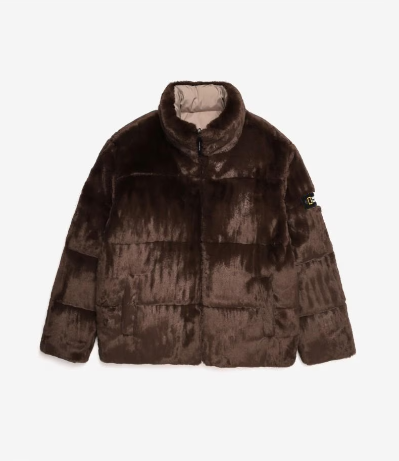 韓國 National Geographic 男款 Sloth Faux Fur Reversible Short Down Jumper【NG1119】