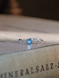 18k 金海藍寶情侶女對 (訂金$500，總售價為 $3,238)【SM2130】