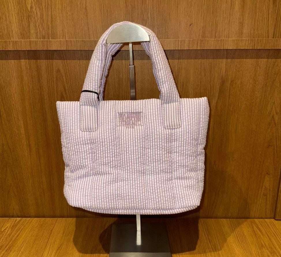 韓國 Marithe Francois Girbaud Classic Logo Seersucker Padding Bag【MD242】