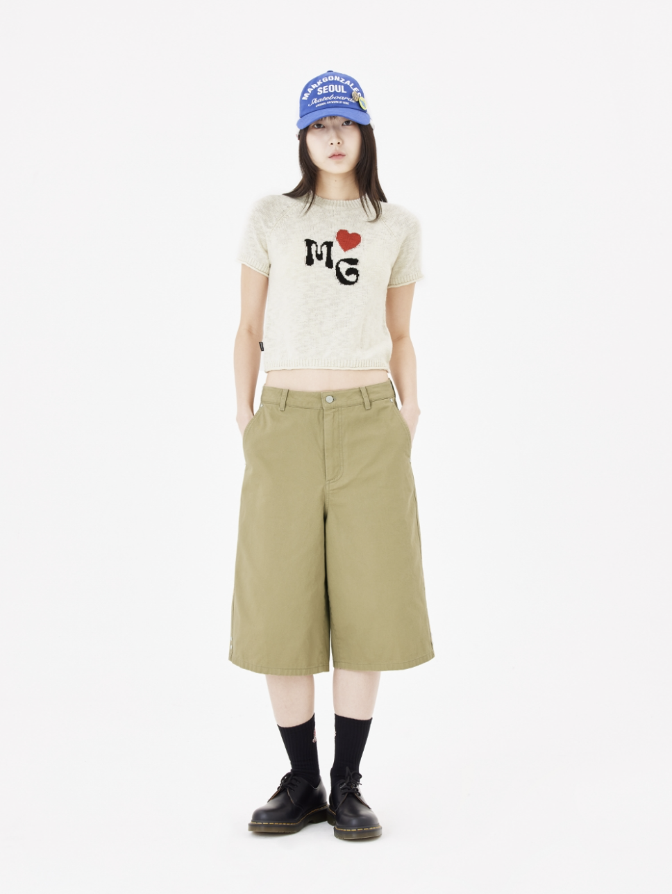韓國 Mark Gonzales Women's MG Slub Short Sleeve Knit【MG319】