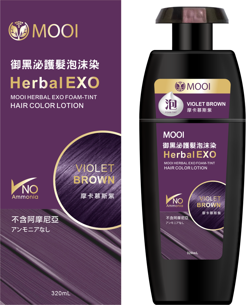 MOOI 外泌體泡沫染髮320ml 摩卡慕斯紫(紫)【SM2463】