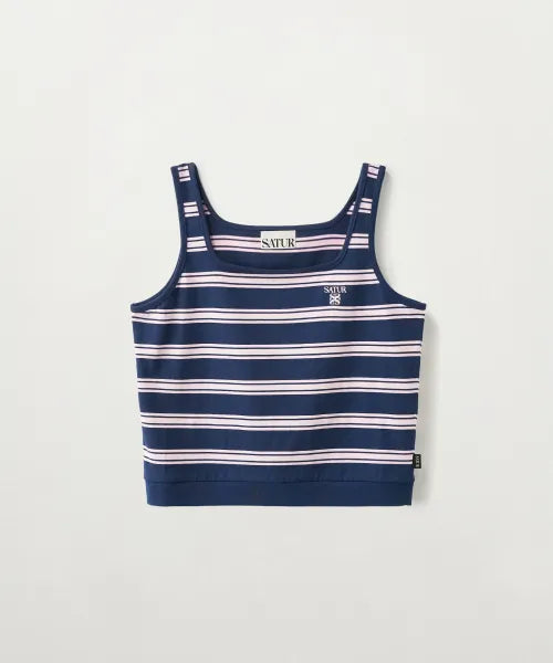 韓國 Satur (W) Square Neck Striped Sleeveless【SR417】