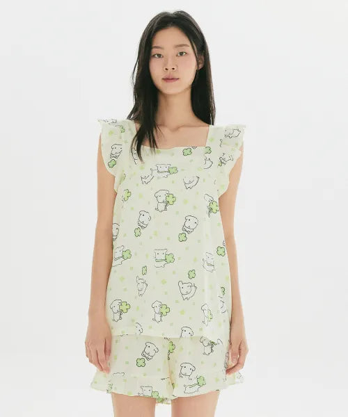 韓國 SPAO Frill Sleeveless Pajamas【SP442】