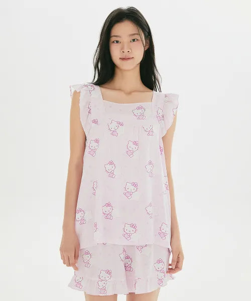 韓國 SPAO Twinkle Frill Sleeveless Pajamas【SP441】