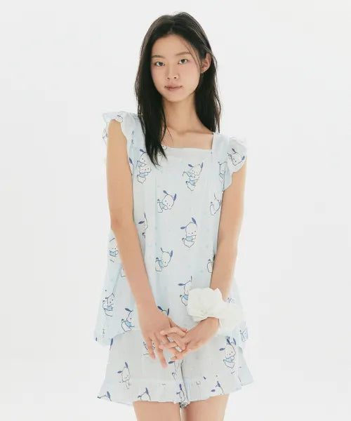 韓國 SPAO Twinkle Frill Sleeveless Pajamas【SP441】