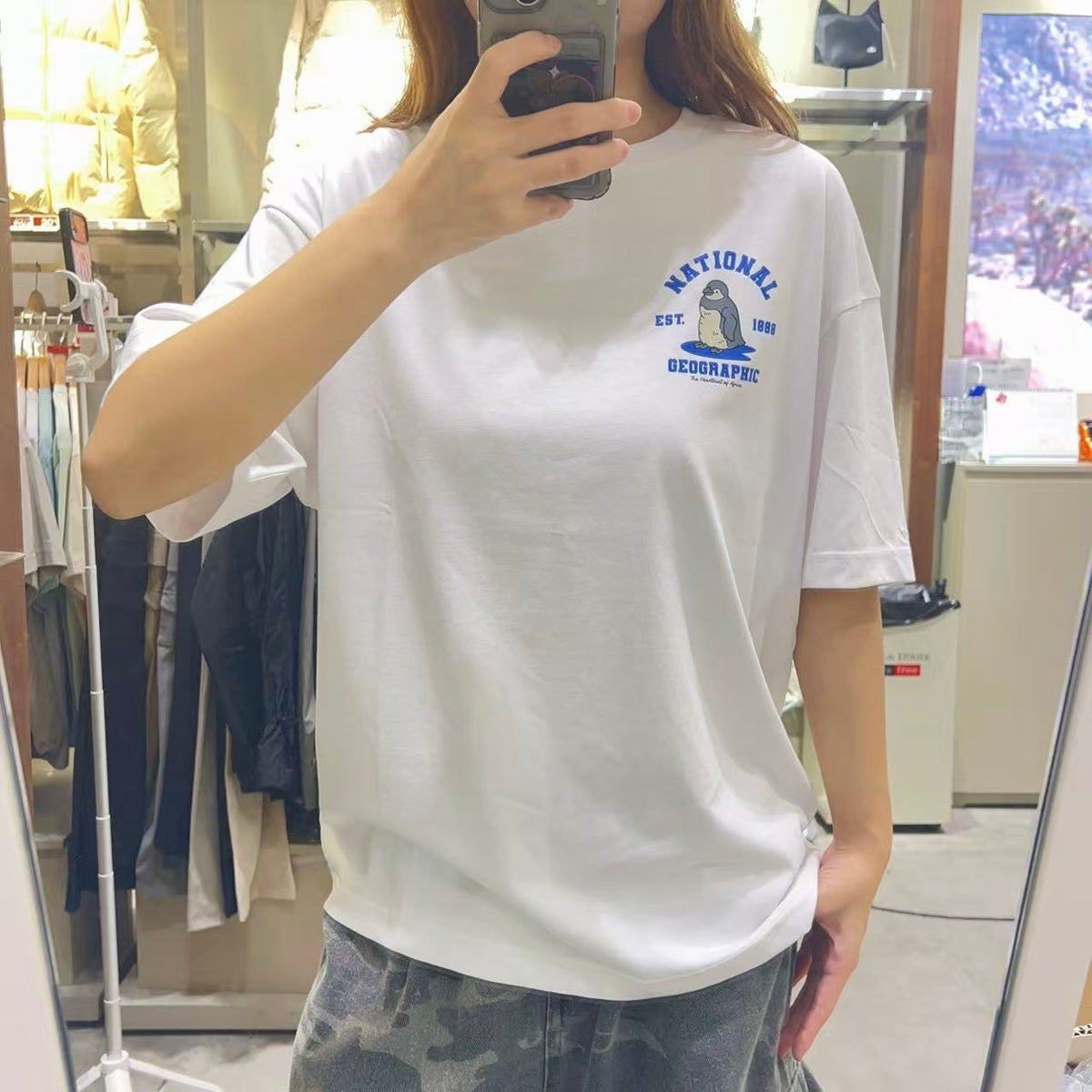 韓國 National Geographic 男女同款 T-Shirt【NG1082】