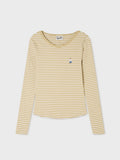 韓國 WhoAU Steve Ribbed Long Sleeve T-shirt【WA398】