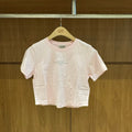 韓國 Marithe Francois Girbaud W Silver Lettering Crop Tee【MD303】