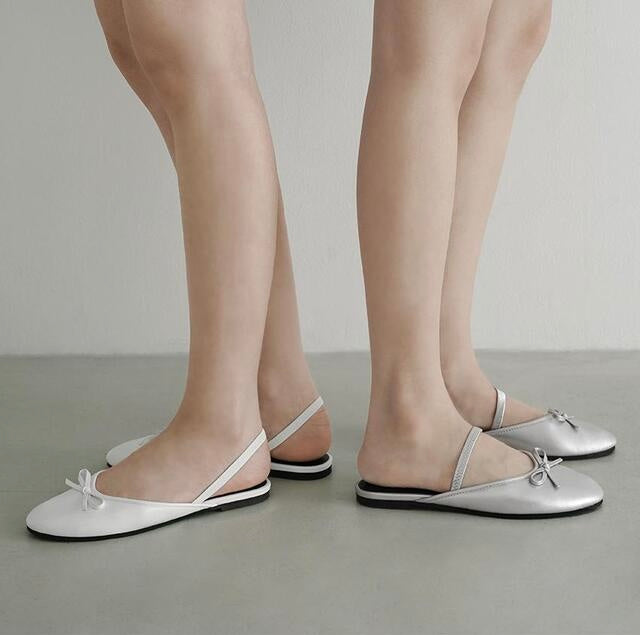 韓國 Chaakan Emily Two-Way Ribbon Slingback Flat【CN017】