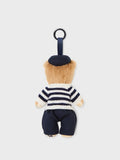 韓國 WhoAU Fluffy Bear Stripe Keyring【WA083】