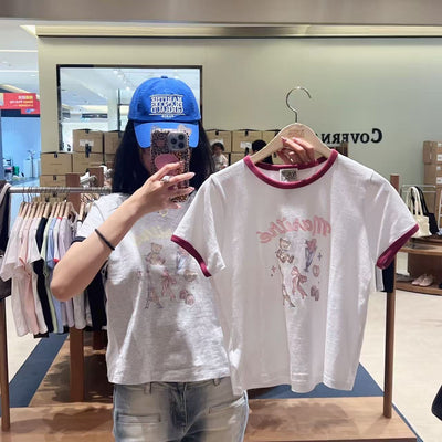 韓國 Marithe Francois Girbaud W Paris Graphic Ringer Tee【MD292】