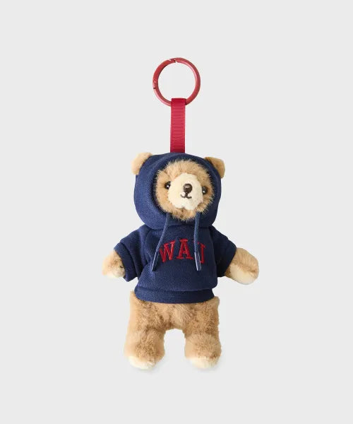 韓國 WhoAU Fluffy Bear Hoodie Charm【WA391】
