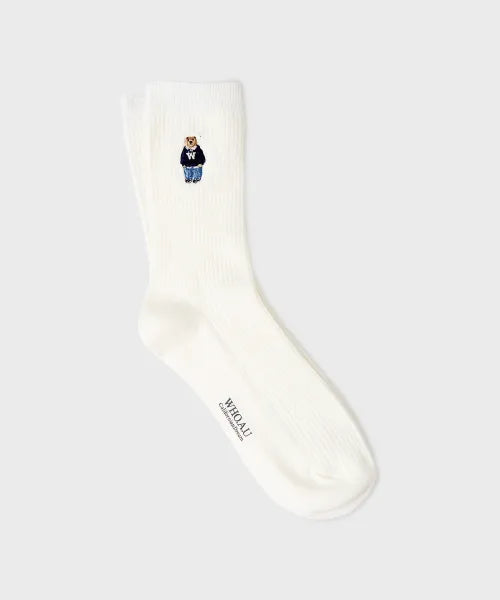 韓國 WhoAU Steve Embroidery Socks【WA393】