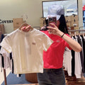 韓國 Marithe Francois Girbaud W Antique Classic Logo Slim Crop Tee【MD151】