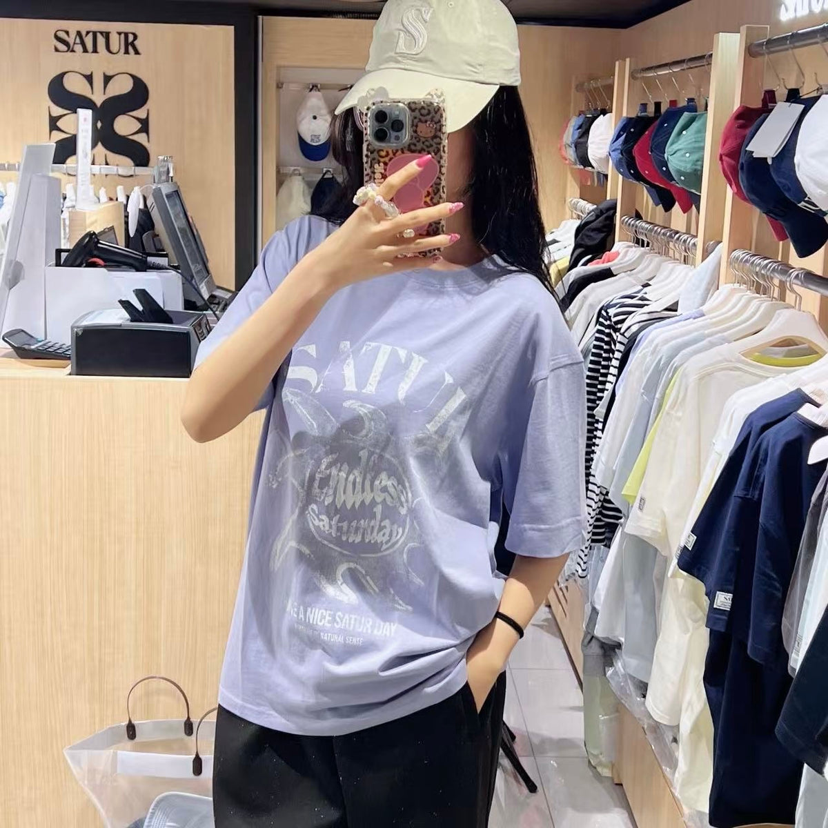 韓國 Satur Sun Retro Graphic T-Shirt (男女同款)【SR338】