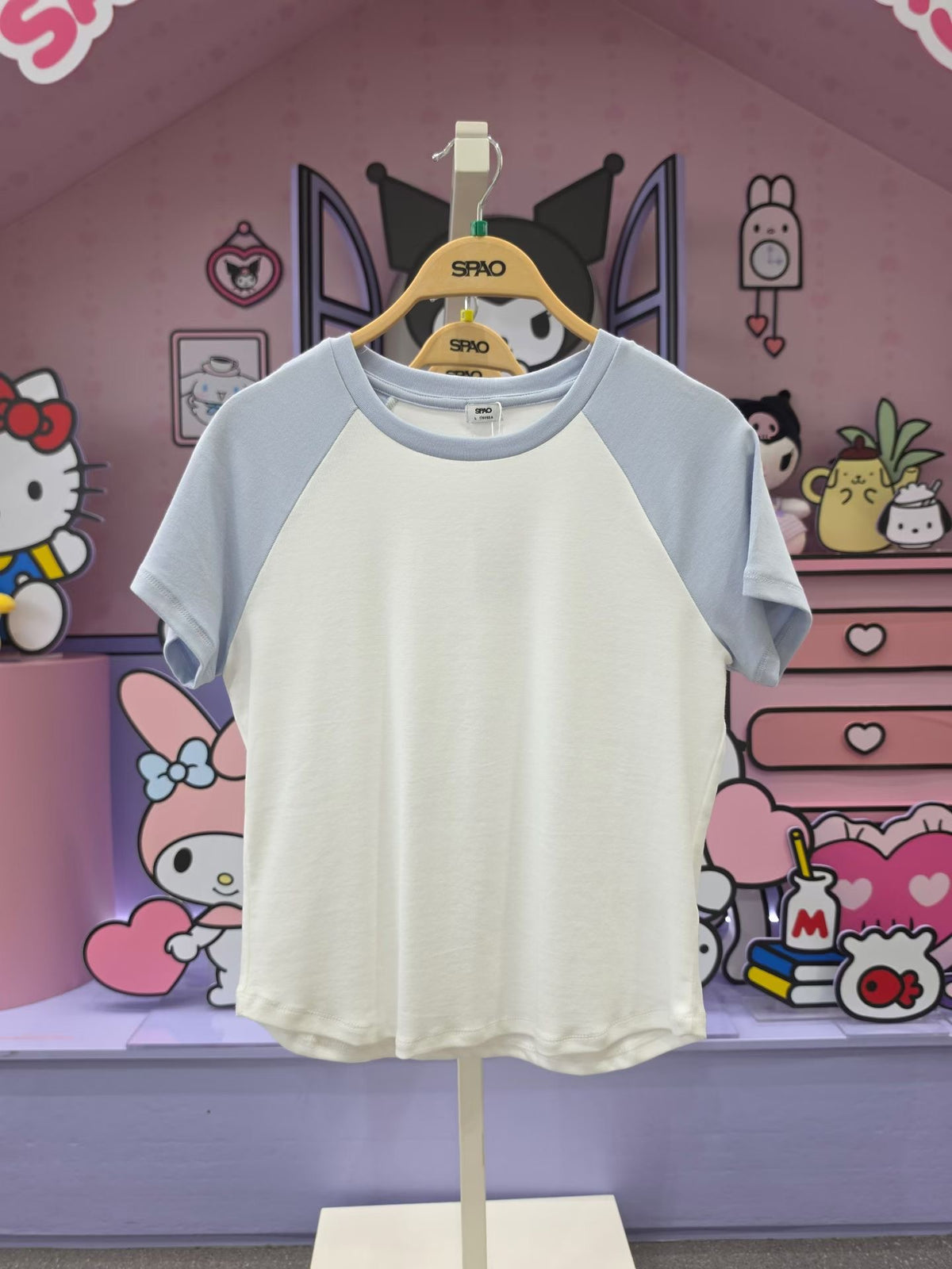 韓國 SPAO Raglan Short Sleeve Tee【SP459】