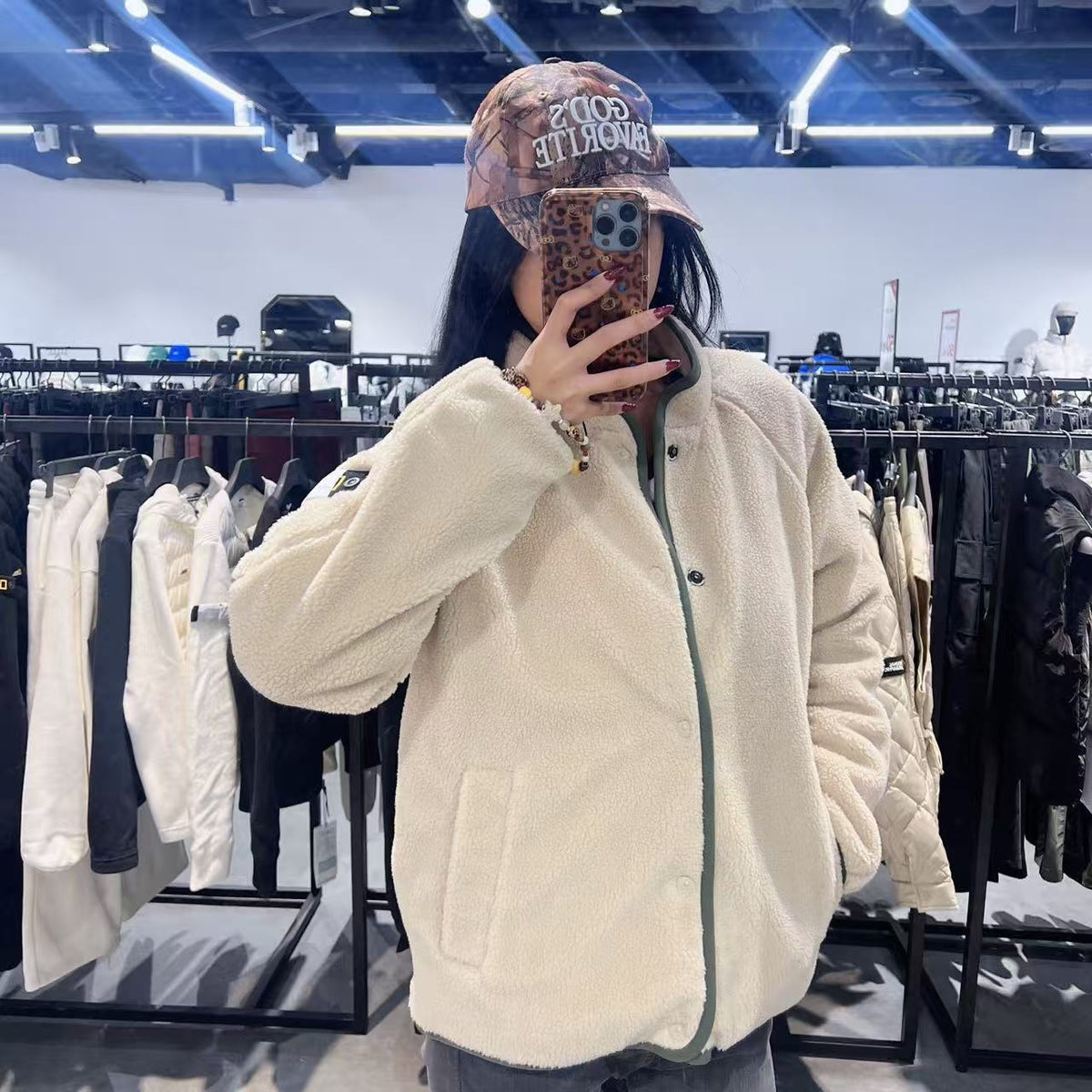 【現貨】韓國 National Geographic Unisex Malay Mac Round Reversible Fleece Zip-Up【NG047】