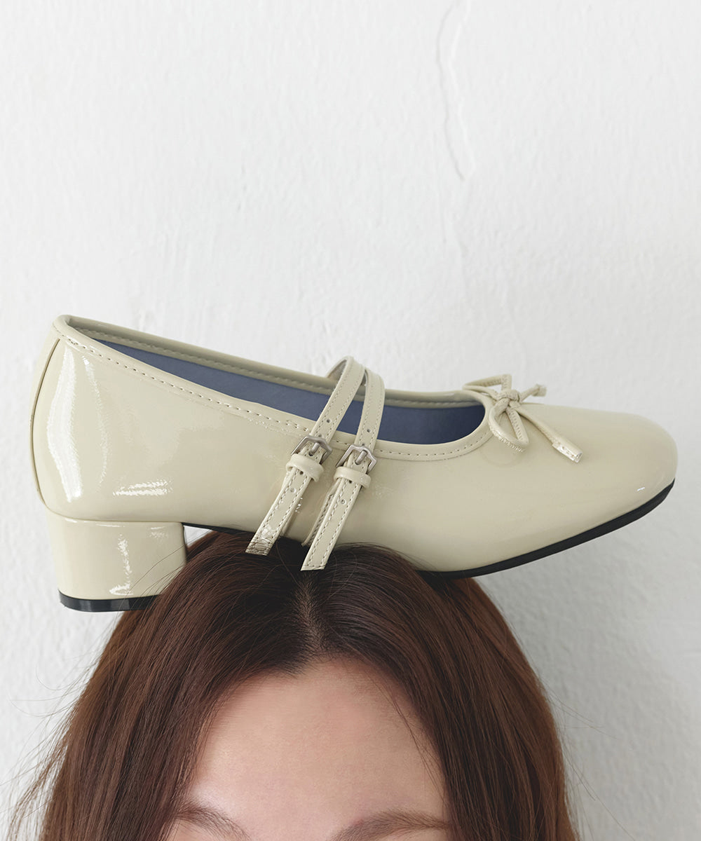 韓國 Rockfish Square Toe Two Strap Mj (4Cm)【RH011】