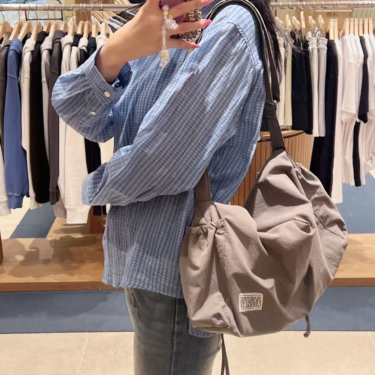 韓國 Marithe Francois Girbaud Classic Logo String Nylon Cross Bag【MD220】