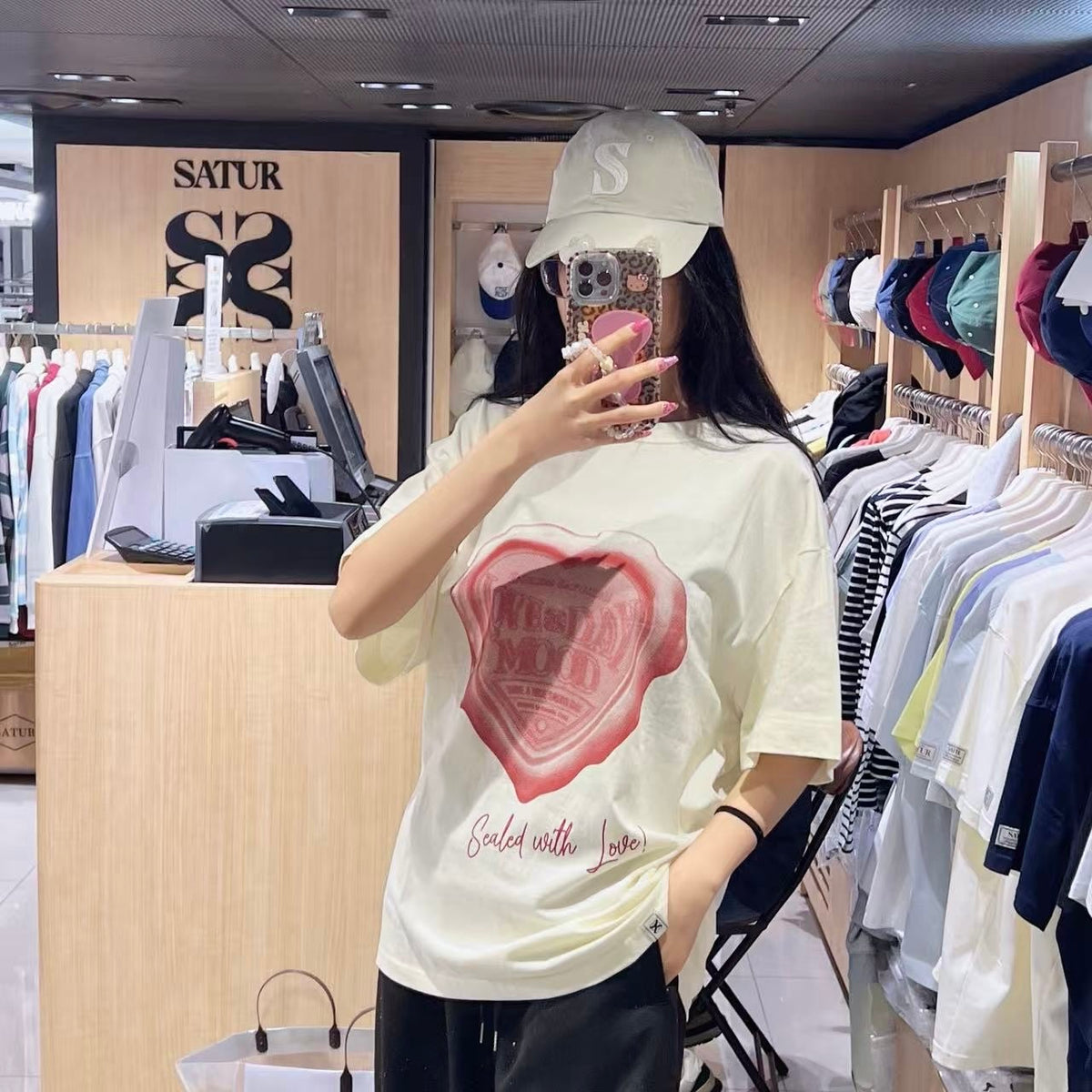 韓國 Satur T-Shirt (男女同款)【SR342】