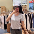 韓國 Marithe Francois Girbaud W Deep Neck Ringer Tee【MD245】