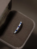 18k 藍寶石間鑽石排戒 (訂金$500，總售價為 $3,288)【SM2101】