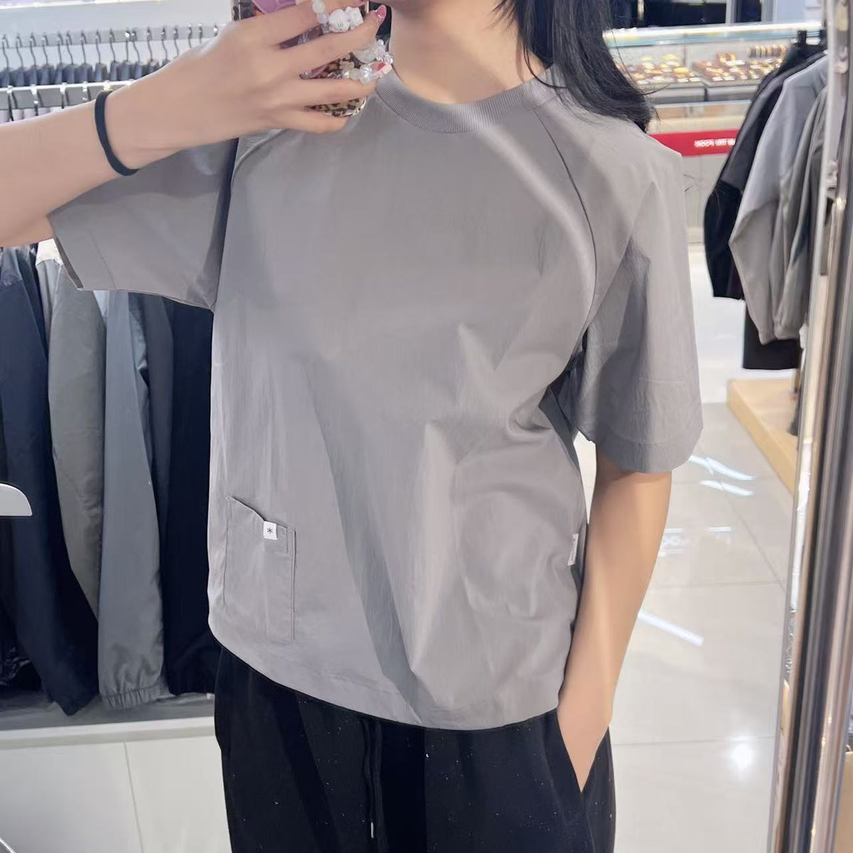 韓國 Snowpeak Root Women's Pocket Short Sleeve T-shirt (防水防曬面料)【SN157】