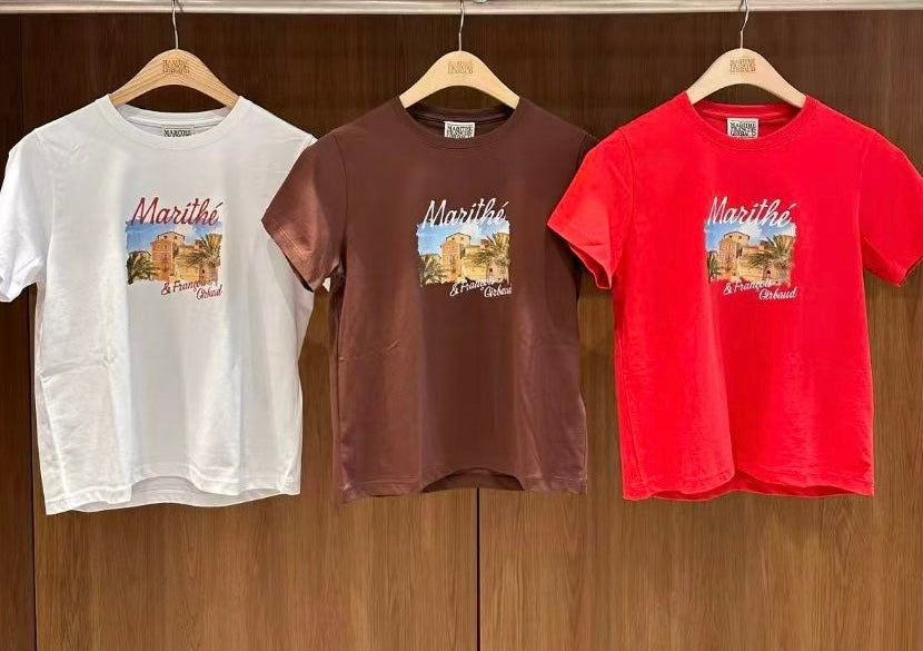 韓國 Marithe Francois Girbaud W Aerocool Resort Graphic Tee【MD307】