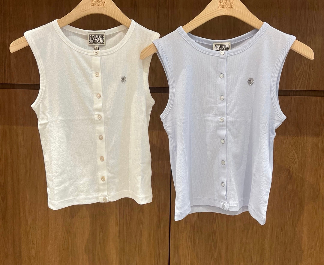 韓國 Marithe Francois Girbaud W Button Up Sleeveless【MD332】
