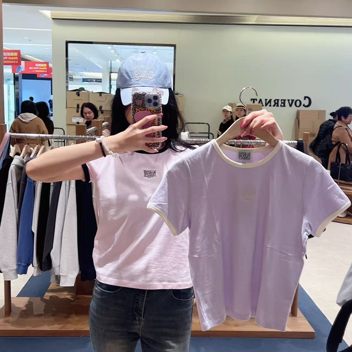 韓國 Marithe Francois Girbaud W Classic Logo Ringer Tee【MD153】