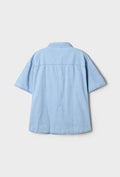 韓國 SPAO Relaxed Fit Short Sleeve Denim Shirt【SP401】