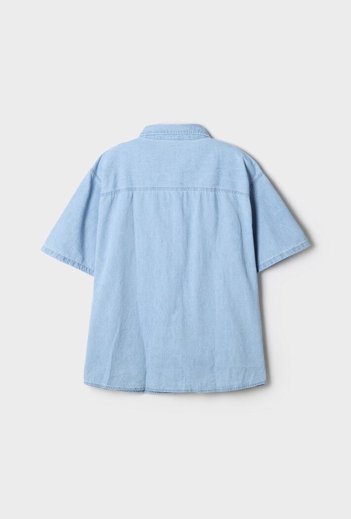 韓國 SPAO Relaxed Fit Short Sleeve Denim Shirt【SP401】