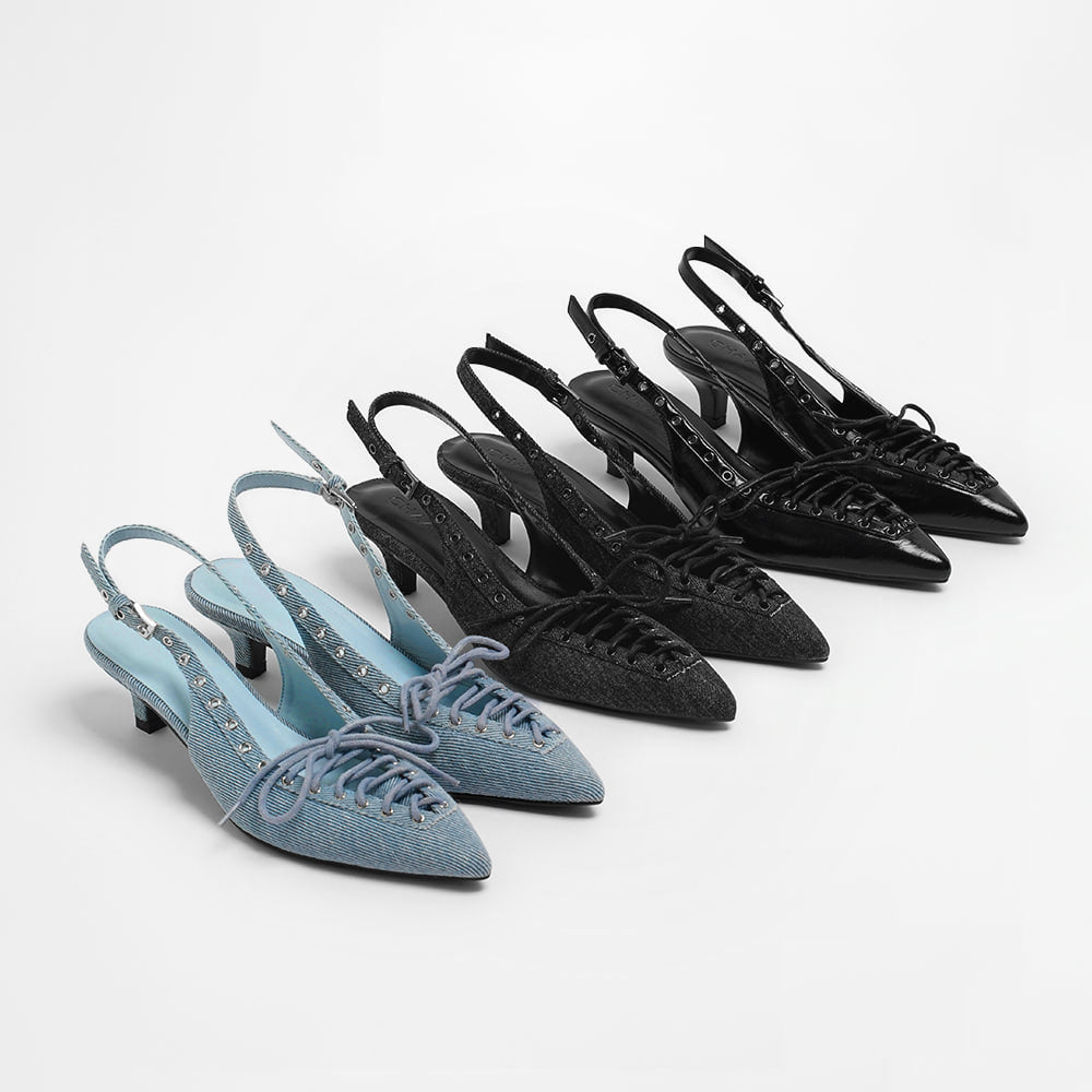 韓國 Chaakan Shield Lace-up Slingback【CN033】