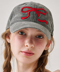 韓國 Ronron Heart Ribbon Ball Cap【RR052】
